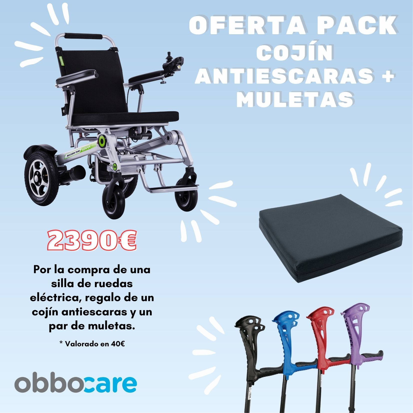 Oferta silla cojin muletas