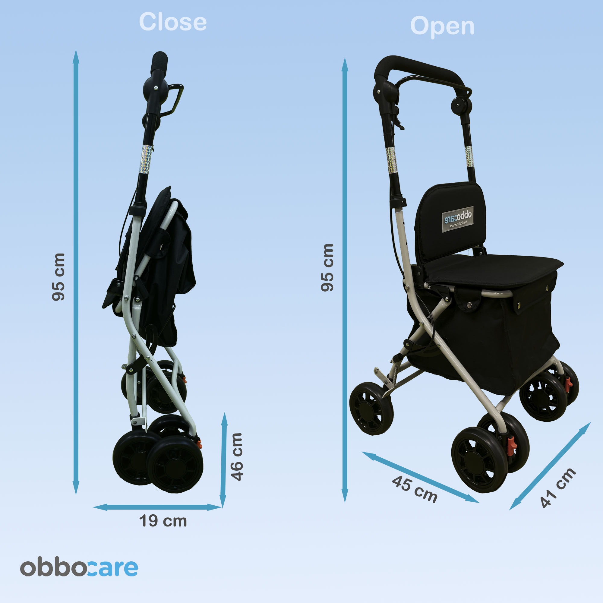 Andador - Carro de la Compra con Asiento y Plegable R05 Playcare