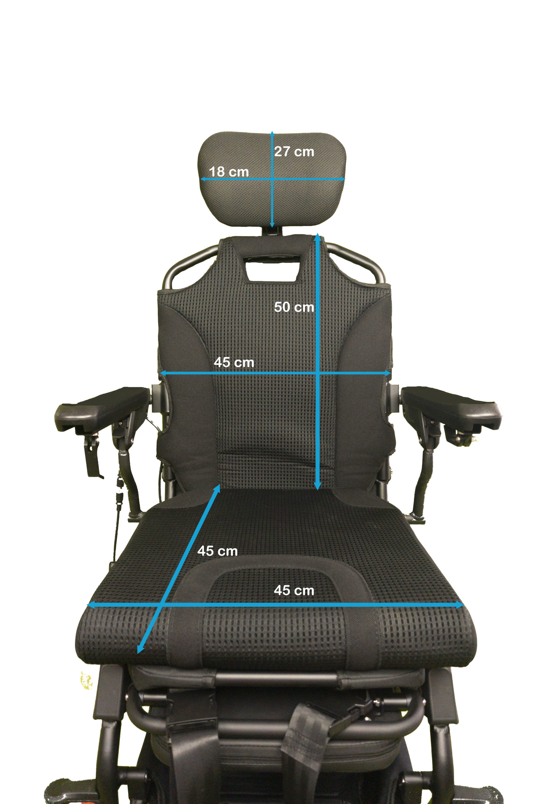 Medidas silla eléctrica H3T Airwheel by Obbocare