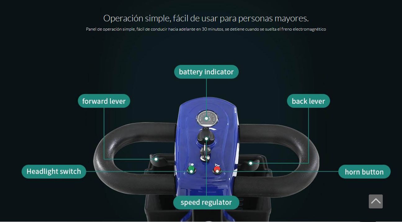 Scooter Movilidad Reducida Obbocare H3M Azul - Imagen 12